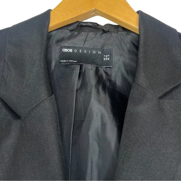 ASOS Boyfriend Oversized Black Blazer Size 0 - Picture 4 of 6